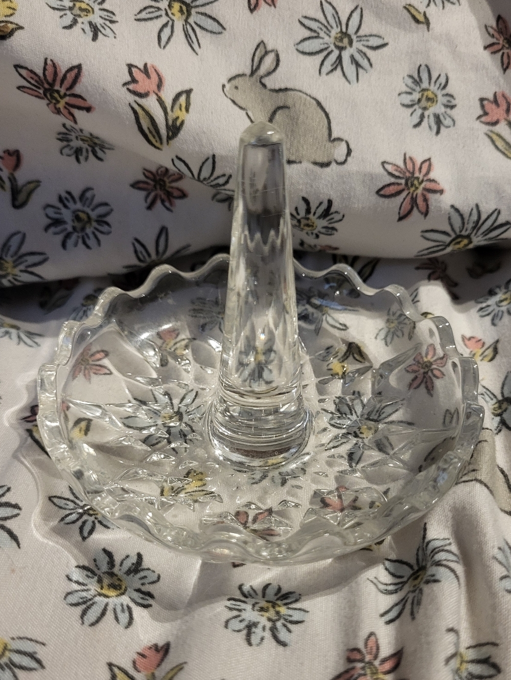 Vintage Glass Ring Holder